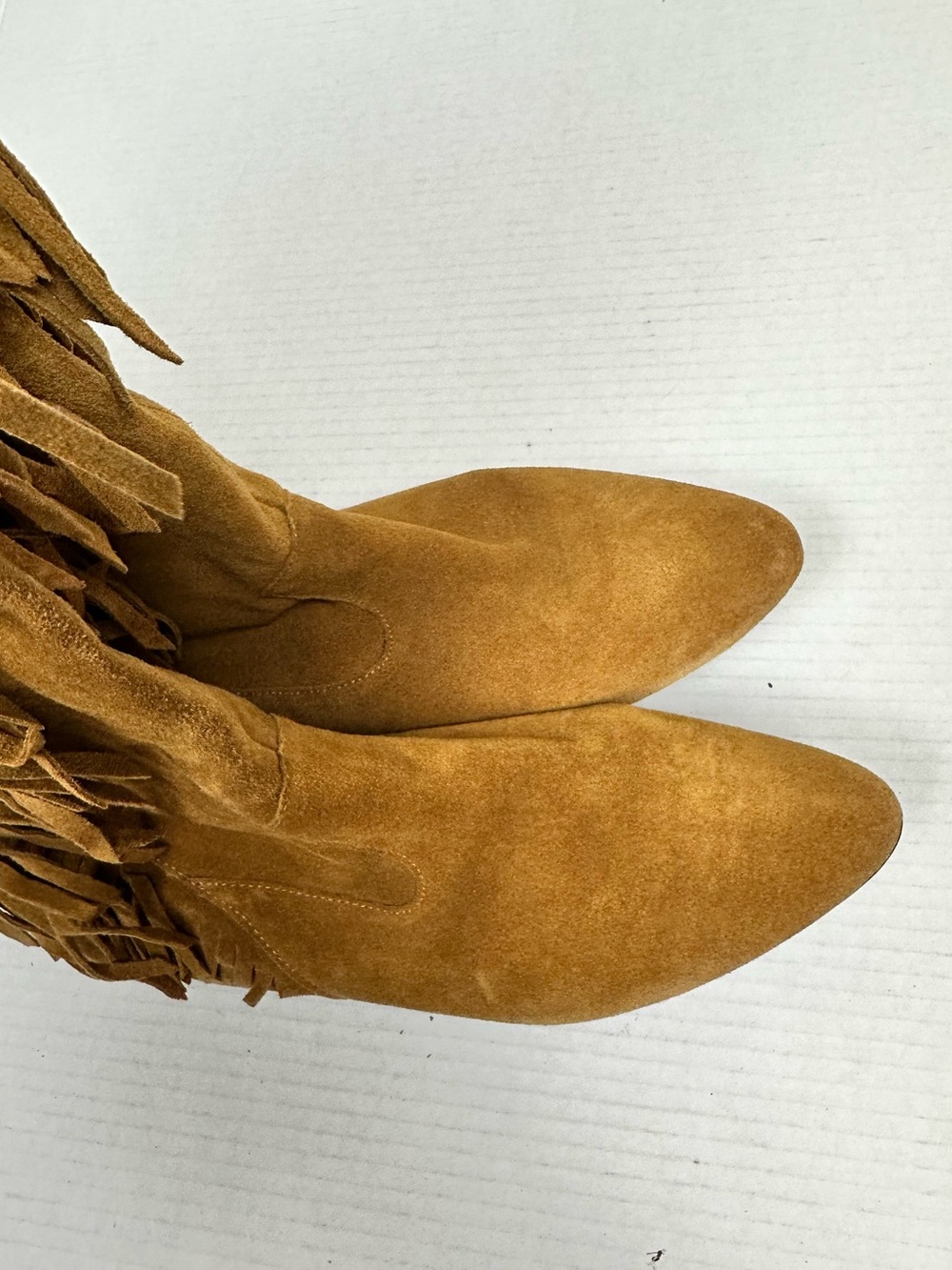 Sam Edelman Utah Suede Knee High Fringe Boots Size 8.0 M - Picture 6 of 12